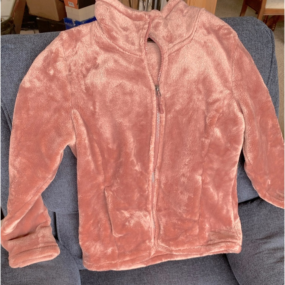 32 degrees, fleece zip up jacket. Pink, size small